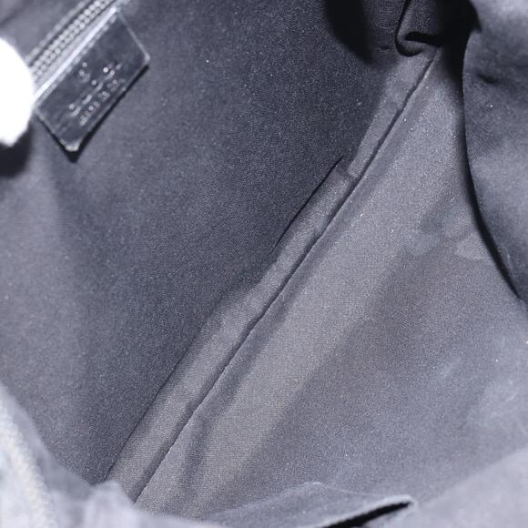 GUCCI GG Canvas Shoulder Bag Black Silver 145857 Auth 163305 - Picture 11 of 16